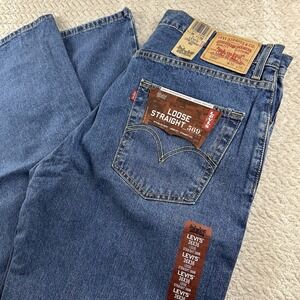 Vintage Levis Deadstock NWT Y2K Denim Jeans 36x36 Loose Straight Leg 569